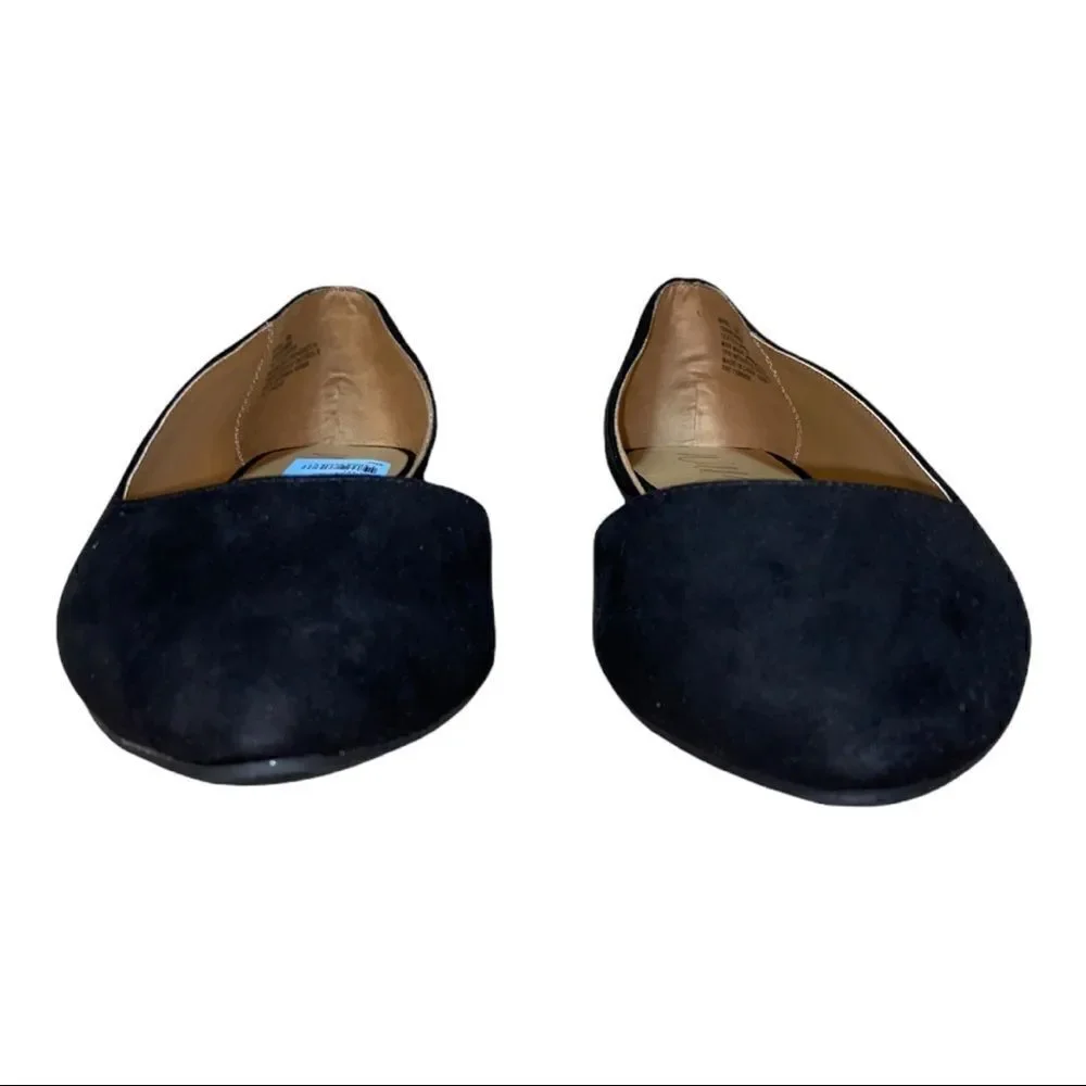 Wild Pair Mabel d'Orsay Black Flats 10M NWB